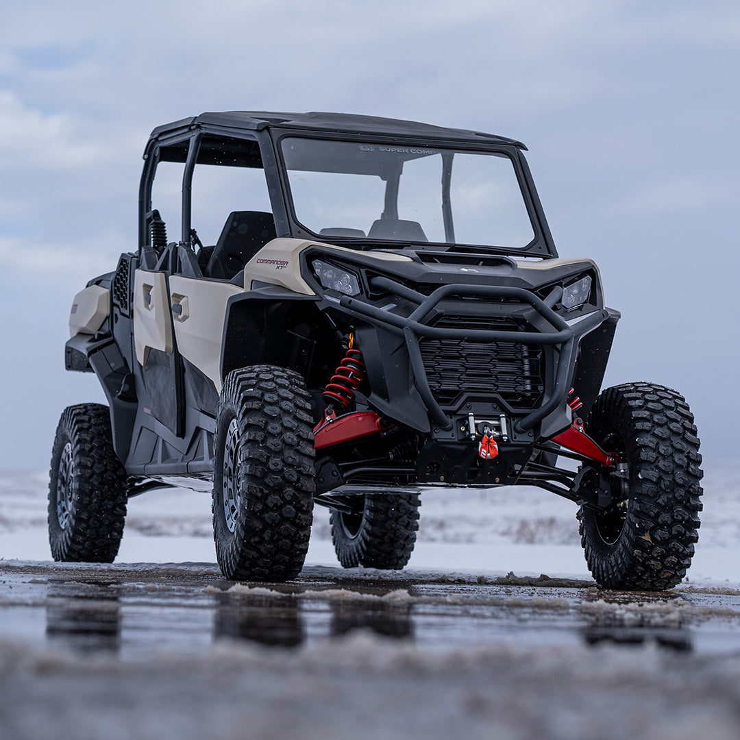 Photo of Can-Am Commander Vented Front Windshield by Super Comp USA - Premium Glass Front Windshield for UTVs / Side by Sides