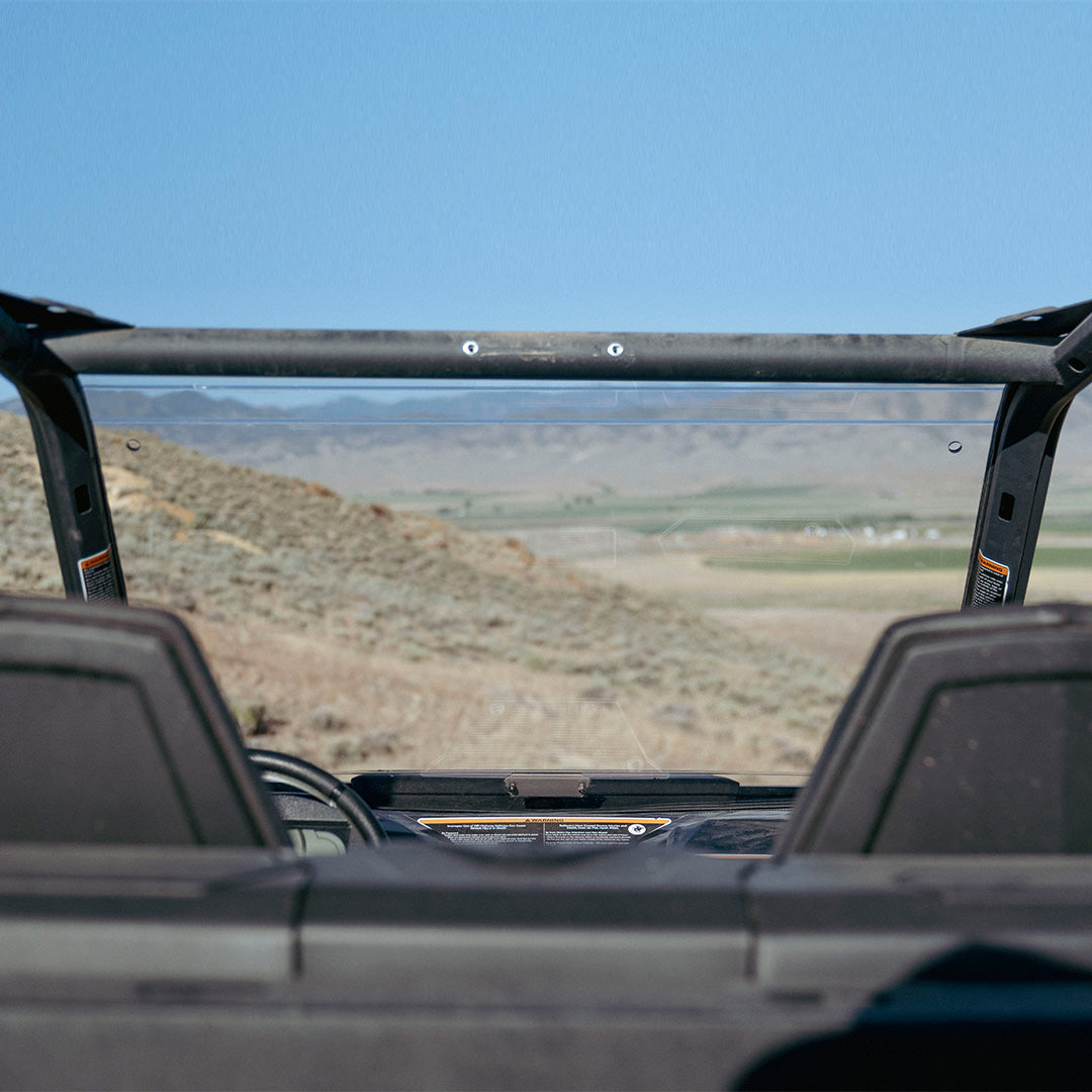 Photo of Commander/Maverick Sport/ Maverick Trail Polycarbonate Full Front Windshield by Super Comp USA - Premium Polycarbonate Front Windshield for UTVs / Side by Sides