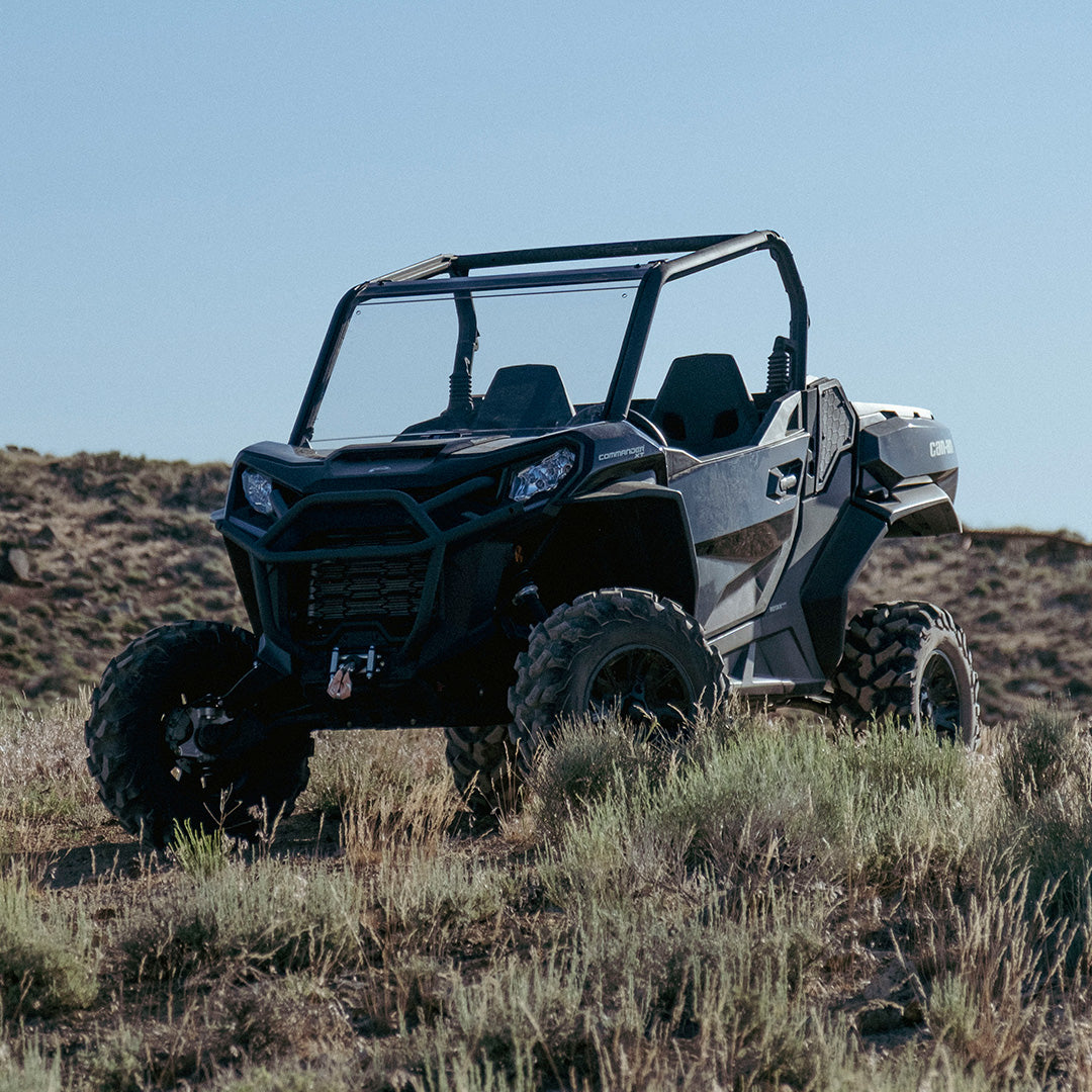 Photo of Commander/Maverick Sport/ Maverick Trail Polycarbonate Full Front Windshield by Super Comp USA - Premium Polycarbonate Front Windshield for UTVs / Side by Sides