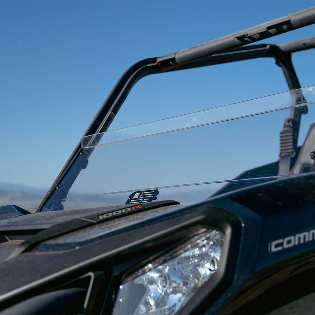 Photo of Commander/Maverick Sport/ Maverick Trail Polycarbonate Half Front Windshield by Super Comp USA - Premium Polycarbonate Front Windshield for UTVs / Side by Sides