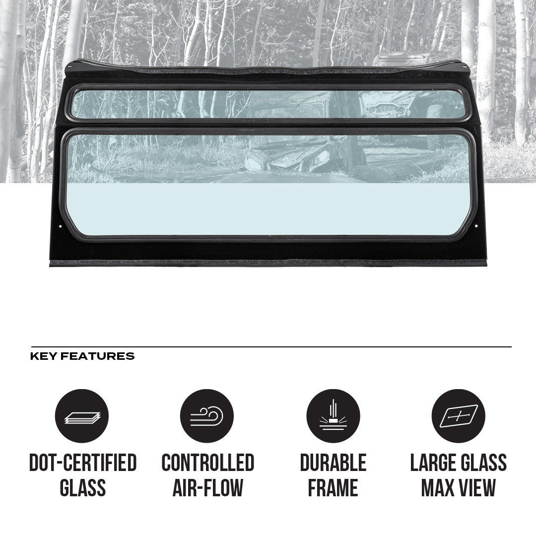 Photo of Can-Am Commander Rear Windshield by Super Comp USA - Premium Rear Windshield for UTVs / Side by Sides