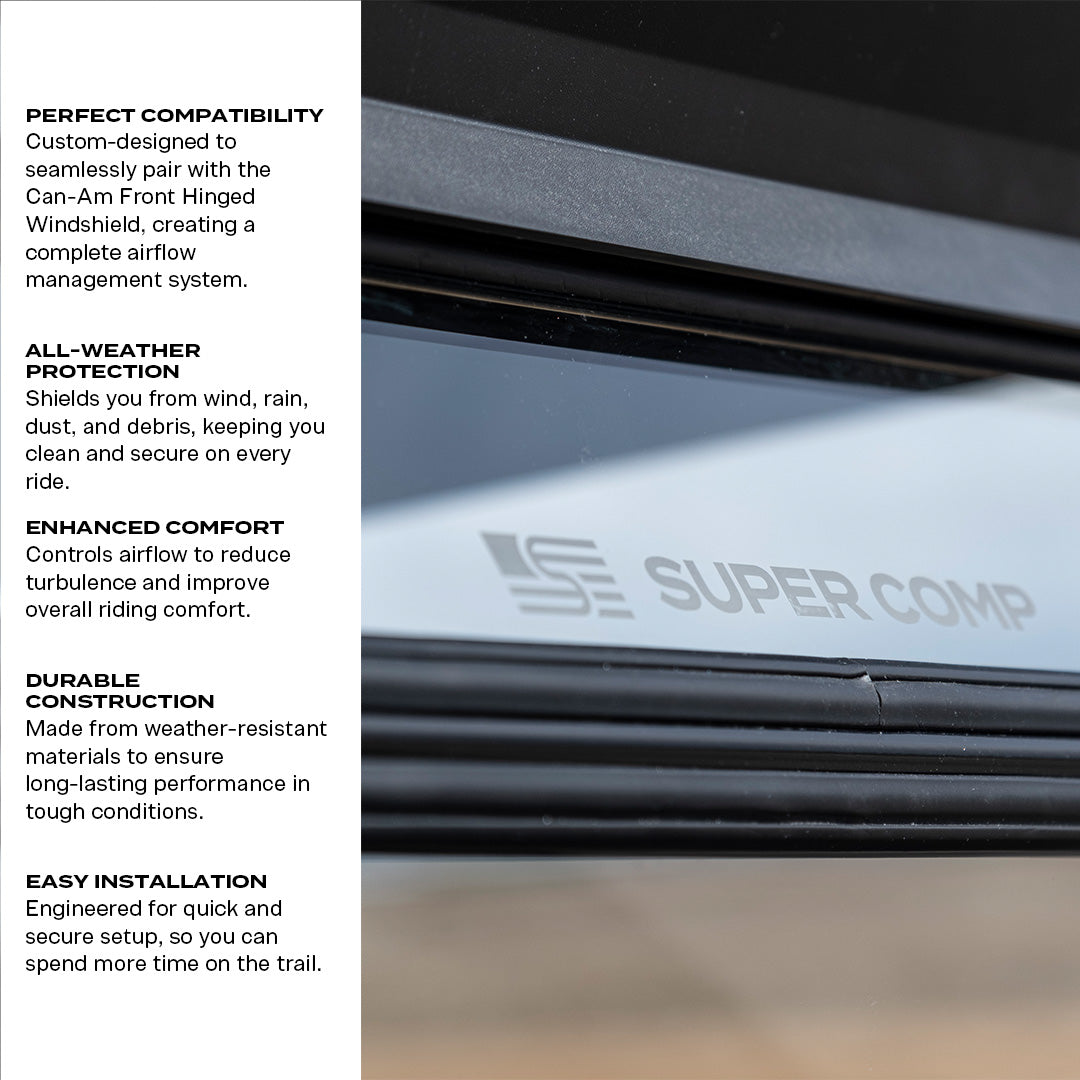 Photo of Can-Am Commander Rear Windshield by Super Comp USA - Premium Rear Windshield for UTVs / Side by Sides