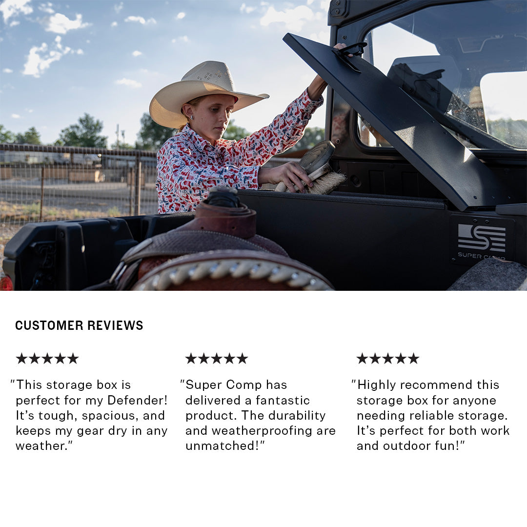 Photo of Can-Am Defender UTV Storage Box by Super Comp USA - Premium Storage for UTVs / Side by Sides