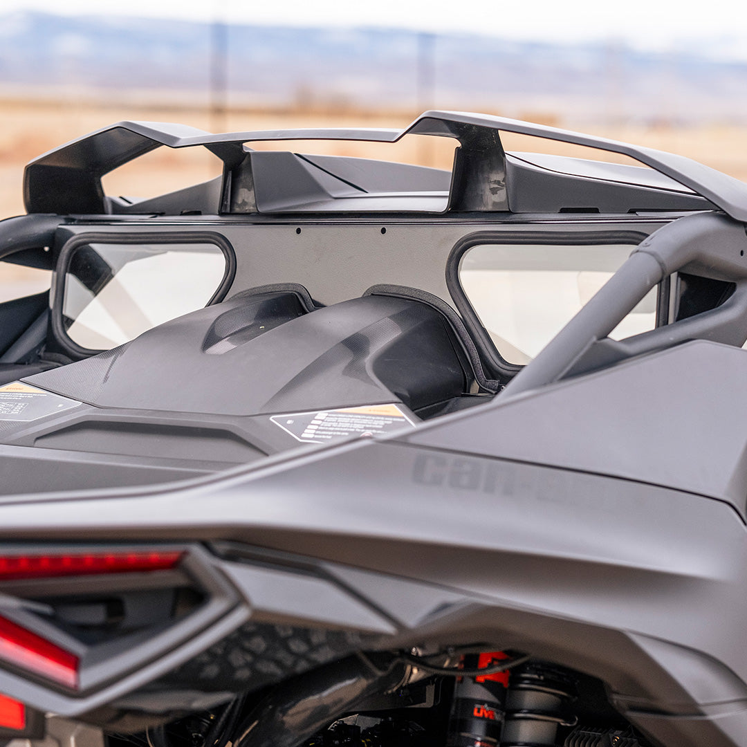 Photo of Can-Am Maverick R Rear Windshield by Super Comp USA - Premium Rear Windshield for UTVs / Side by Sides