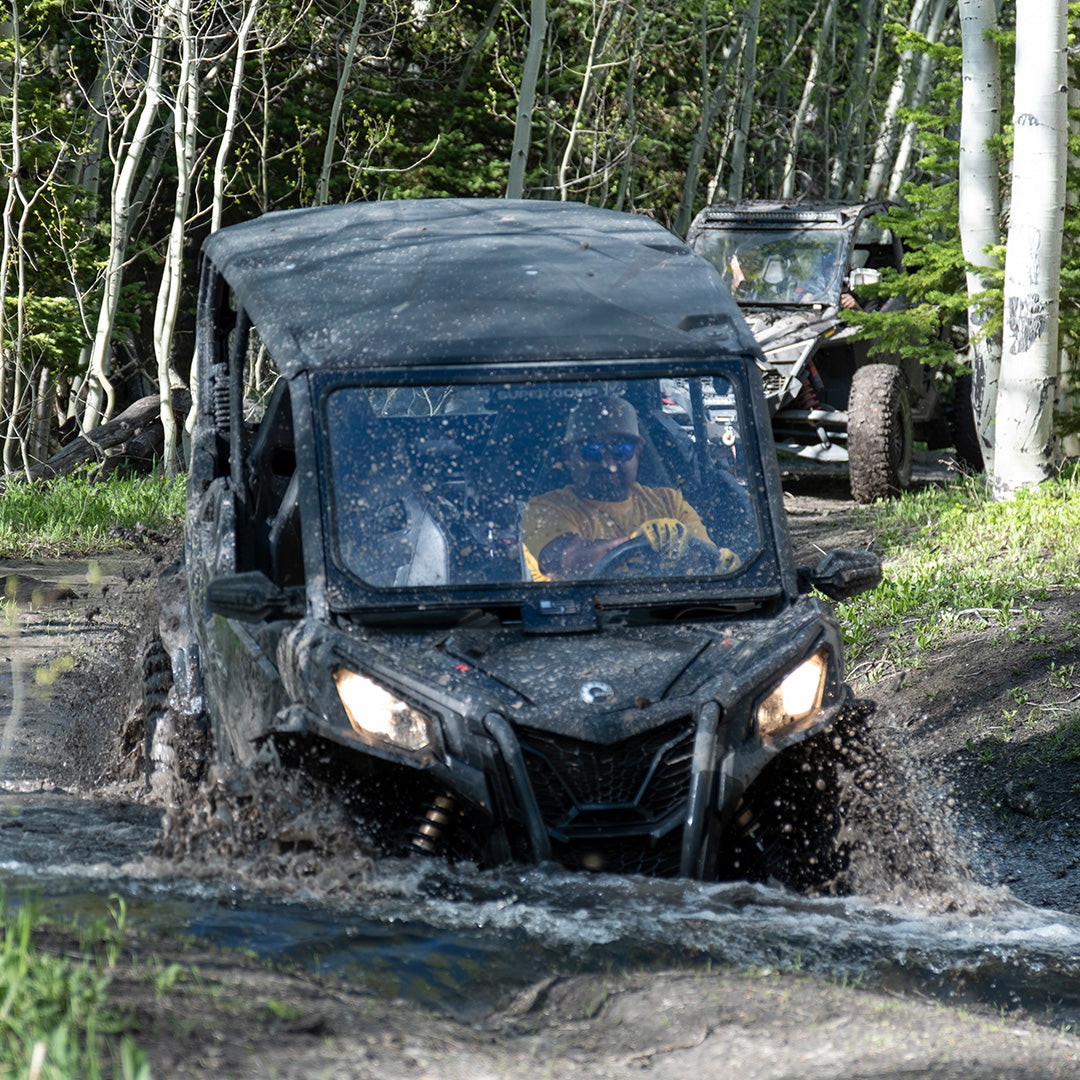 Photo of Can-Am Maverick Sport Front Windshield by Super Comp USA - Premium Glass Front Windshield for UTVs / Side by Sides
