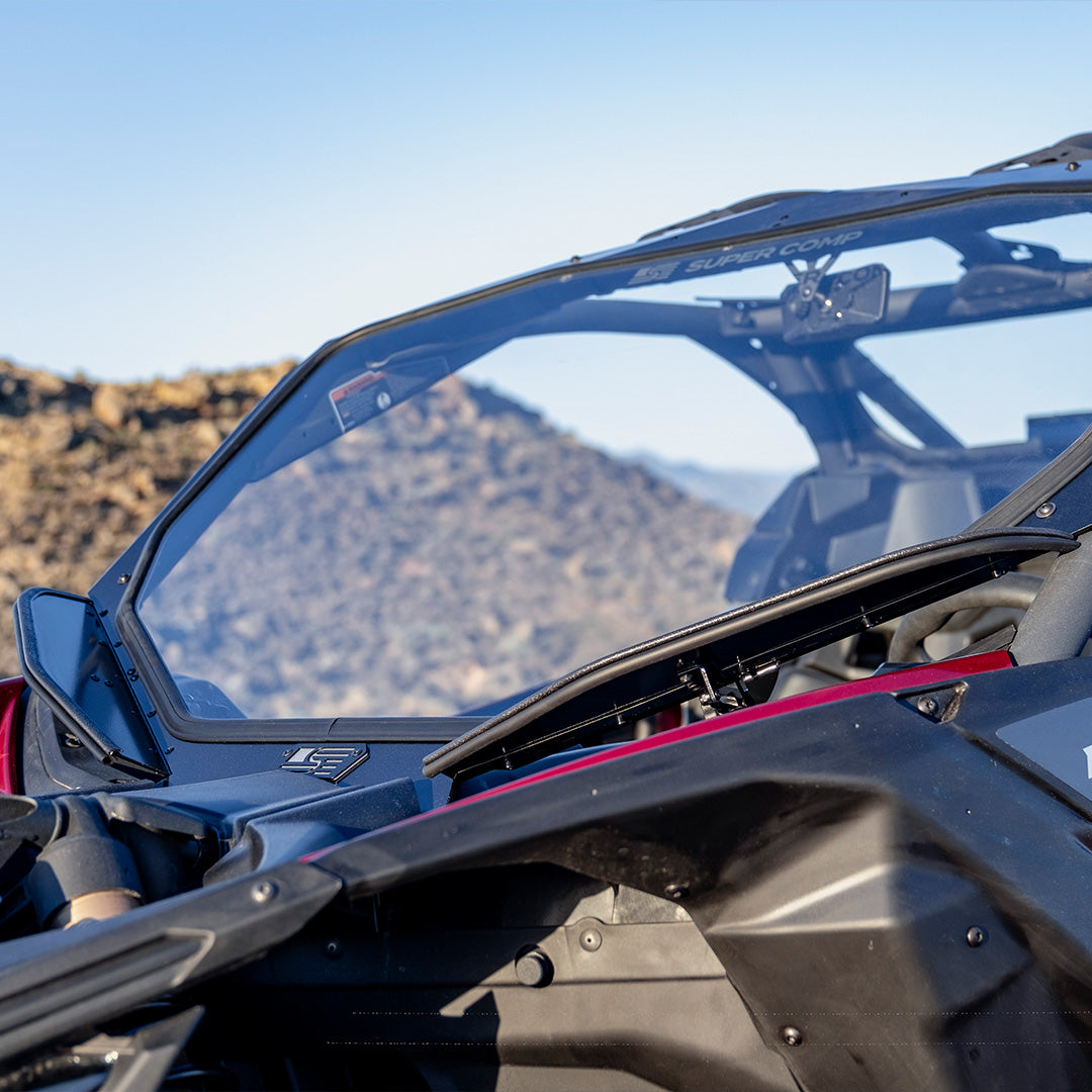 Photo of Can-Am Maverick X3 Front Windshield by Super Comp USA - Premium Glass Front Windshield for UTVs / Side by Sides