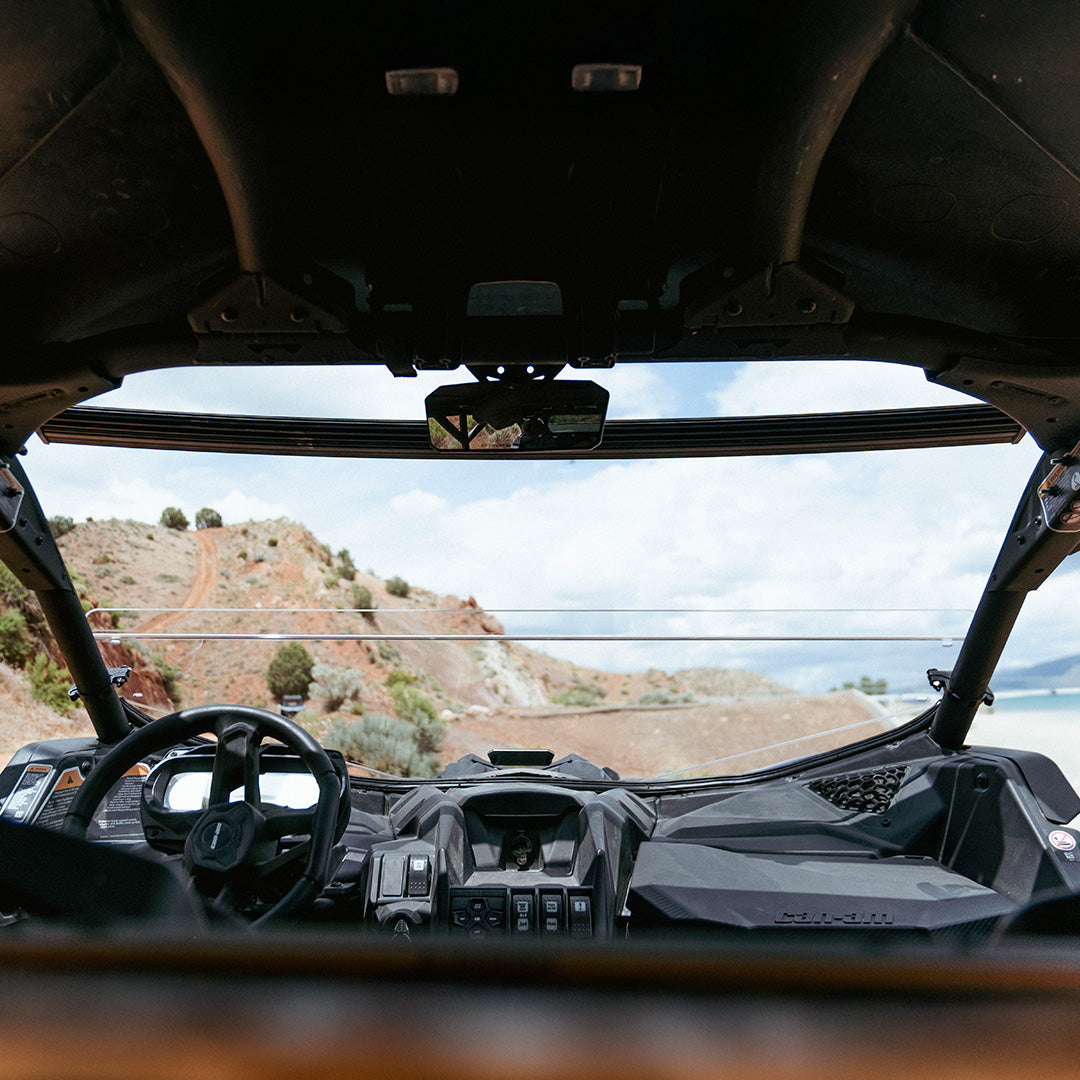 Photo of Can-Am Maverick X3 Polycarbonate Half Front Windshield by Super Comp USA - Premium Polycarbonate Front Windshield for UTVs / Side by Sides