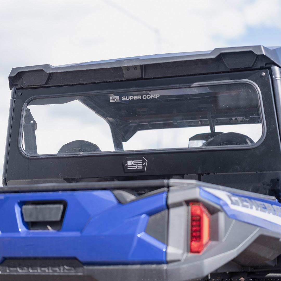 Photo of Polaris General Rear Windshield by Super Comp USA - Premium Rear Windshield for UTVs / Side by Sides