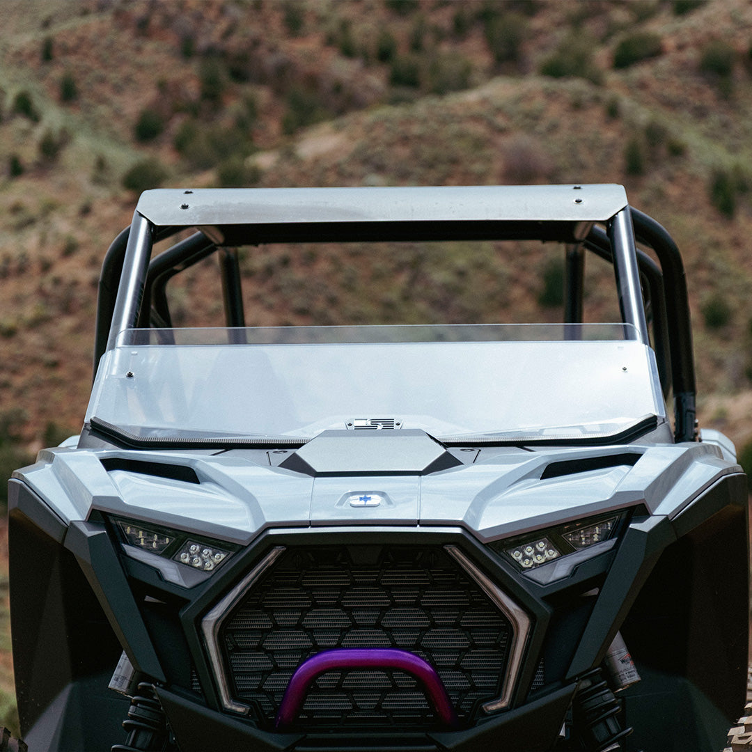 Photo of Polaris RZR Pro R Polycarbonate Half Front Windshield by Super Comp USA - Premium Polycarbonate Front Windshield for UTVs / Side by Sides
