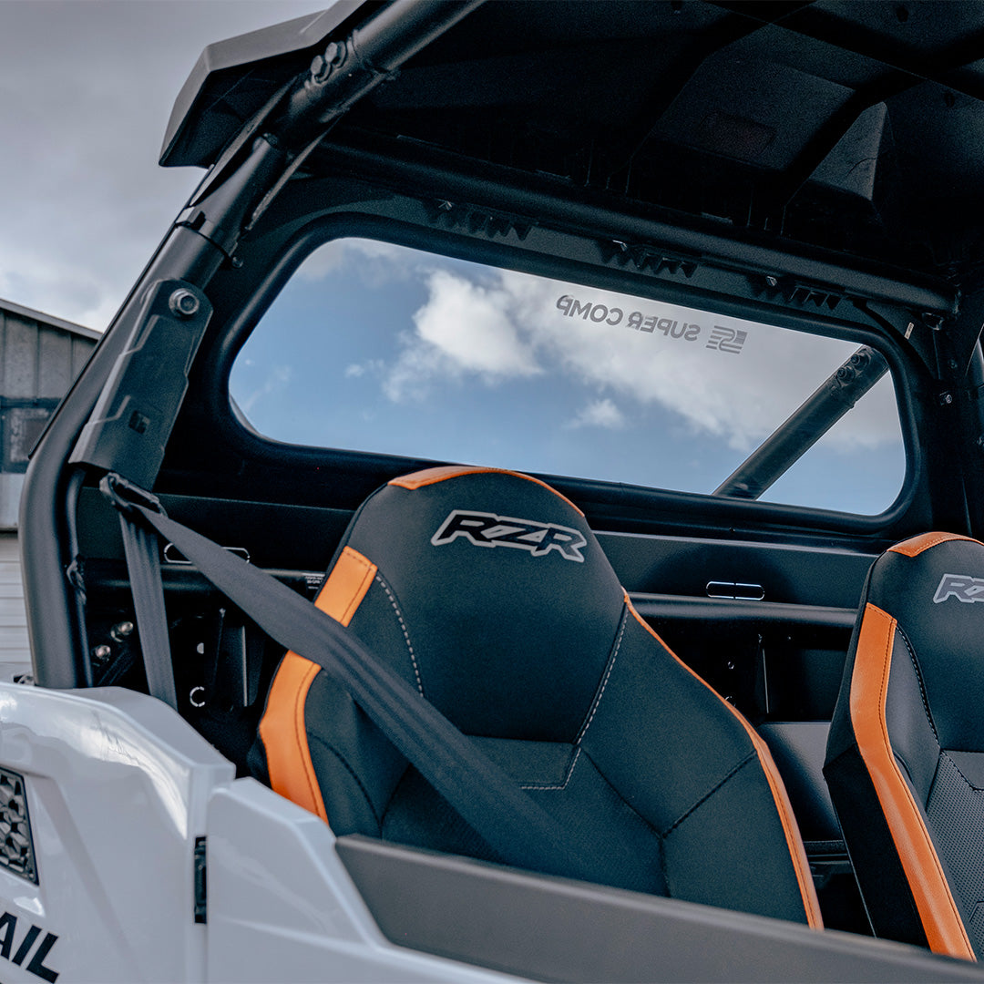 Photo of Polaris Trail 900 Rear Windshield by Super Comp USA - Premium Rear Windshield for UTVs / Side by Sides