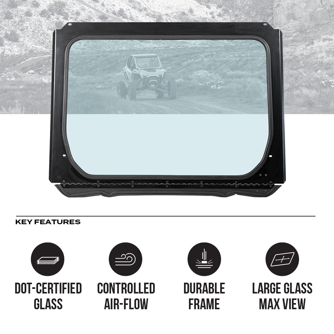 Photo of Polaris RZR Pro XP & Turbo R Front Windshield by Super Comp USA - Premium Glass Front Windshield for UTVs / Side by Sides