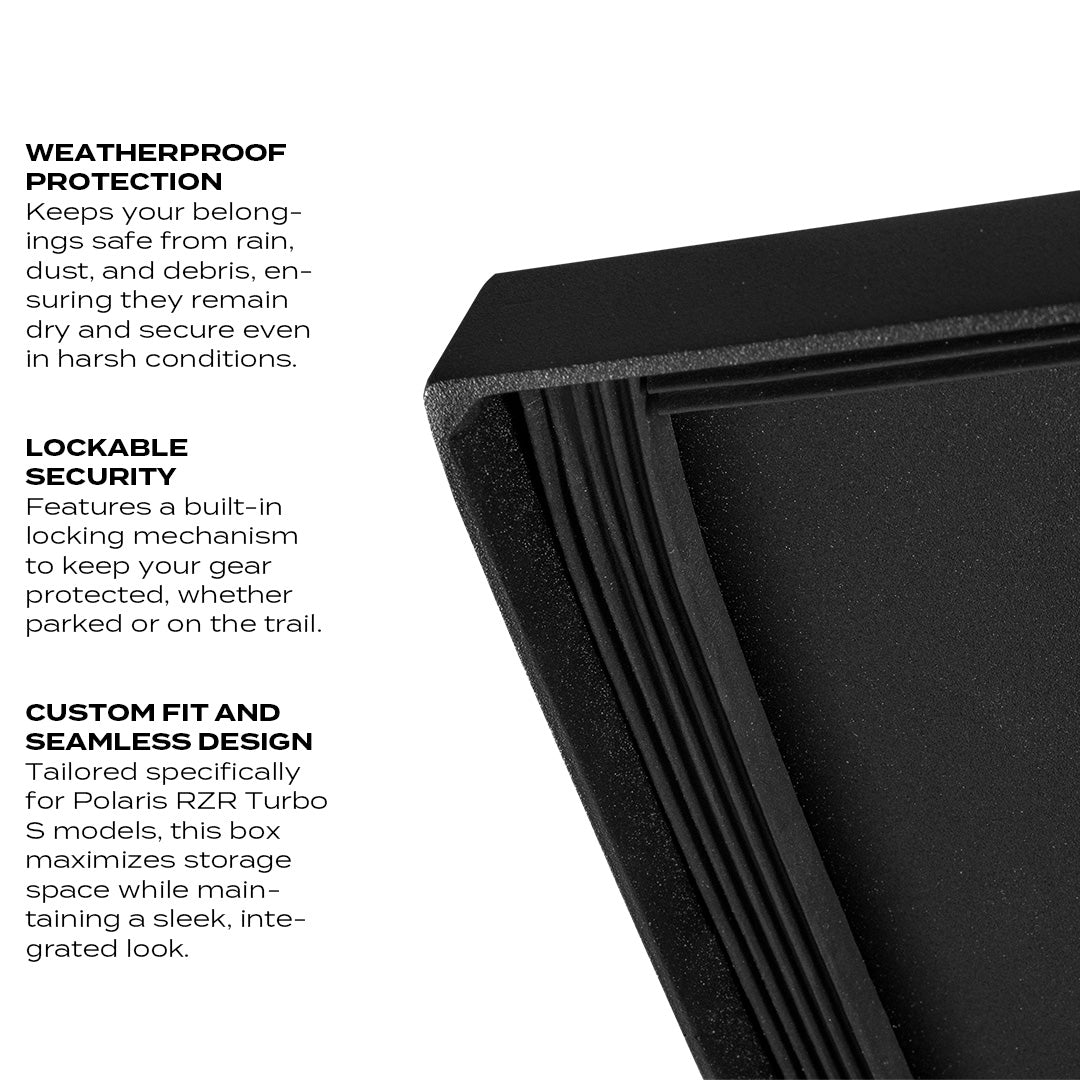 Photo of Polaris RZR Turbo S Storage Box by Super Comp USA - Premium Storage for UTVs / Side by Sides