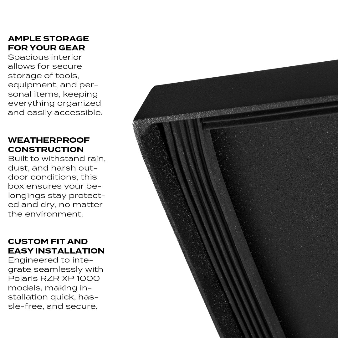 Photo of Polaris RZR XP 1000 Storage Box (2014 - 2023) by Super Comp USA - Premium Storage for UTVs / Side by Sides