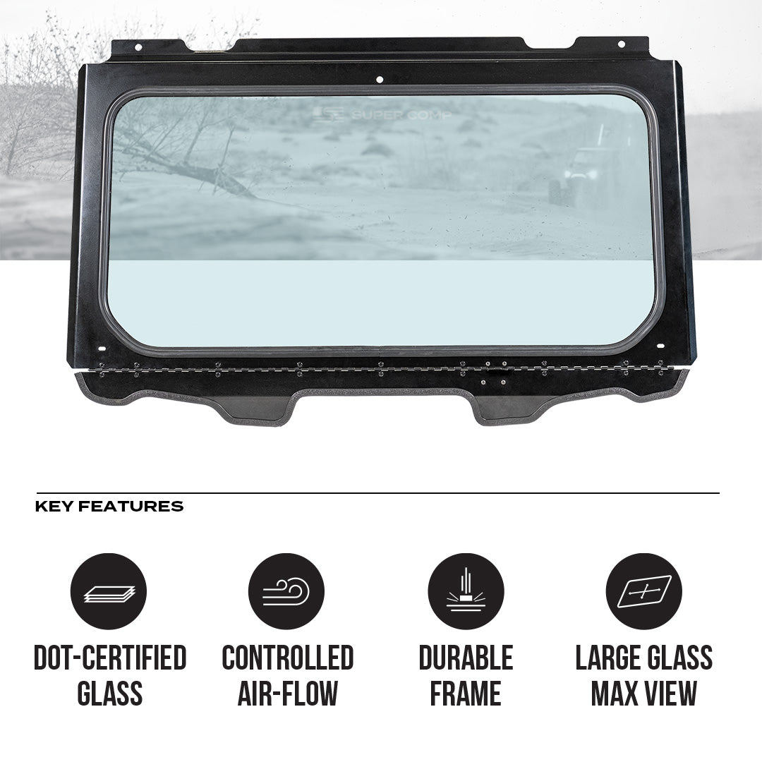 Photo of Polaris RZR XP 1000 Front Windshield 2024+ by Super Comp USA - Premium Glass Front Windshield for UTVs / Side by Sides