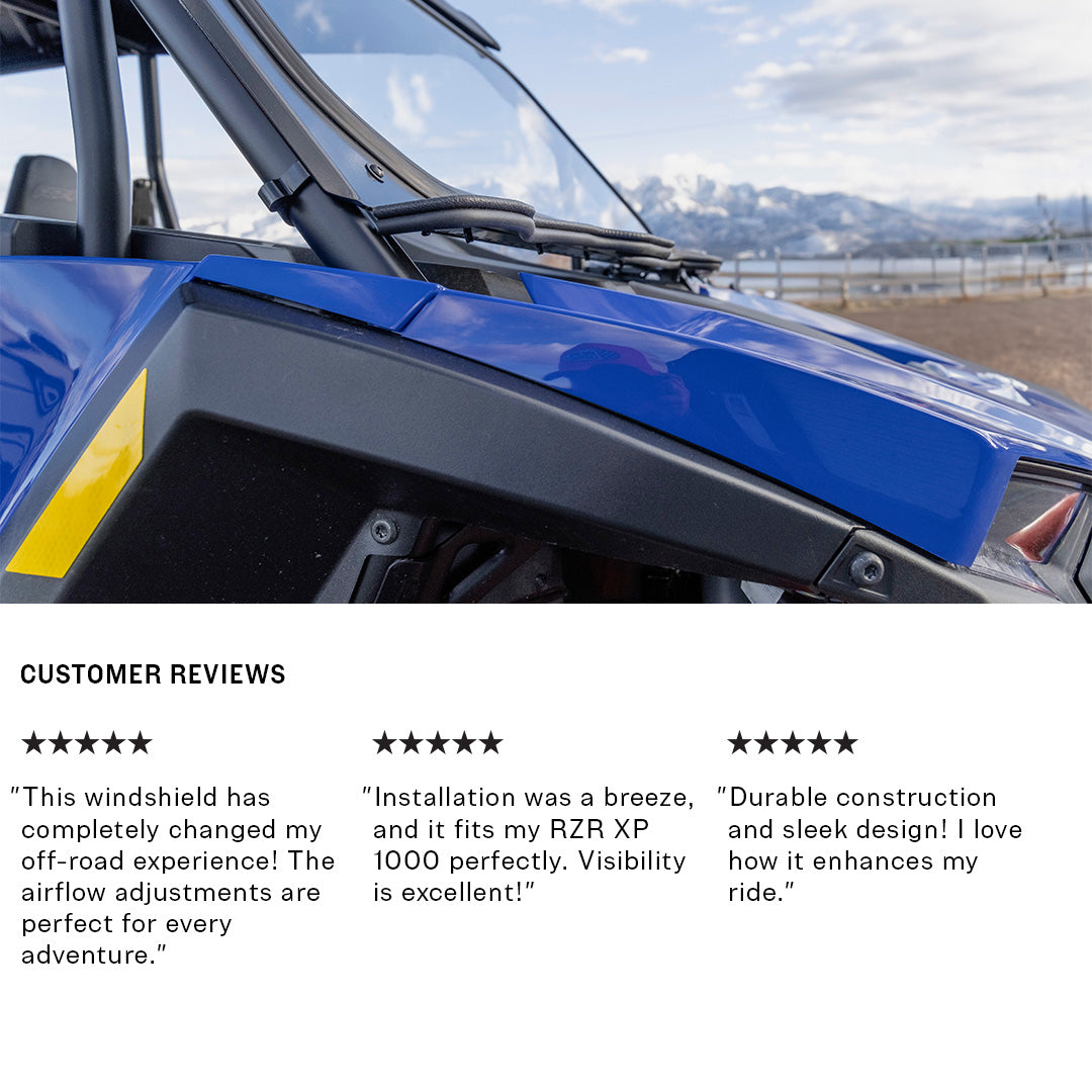 Photo of Polaris RZR XP 1000 Front Windshield 2024+ by Super Comp USA - Premium Glass Front Windshield for UTVs / Side by Sides
