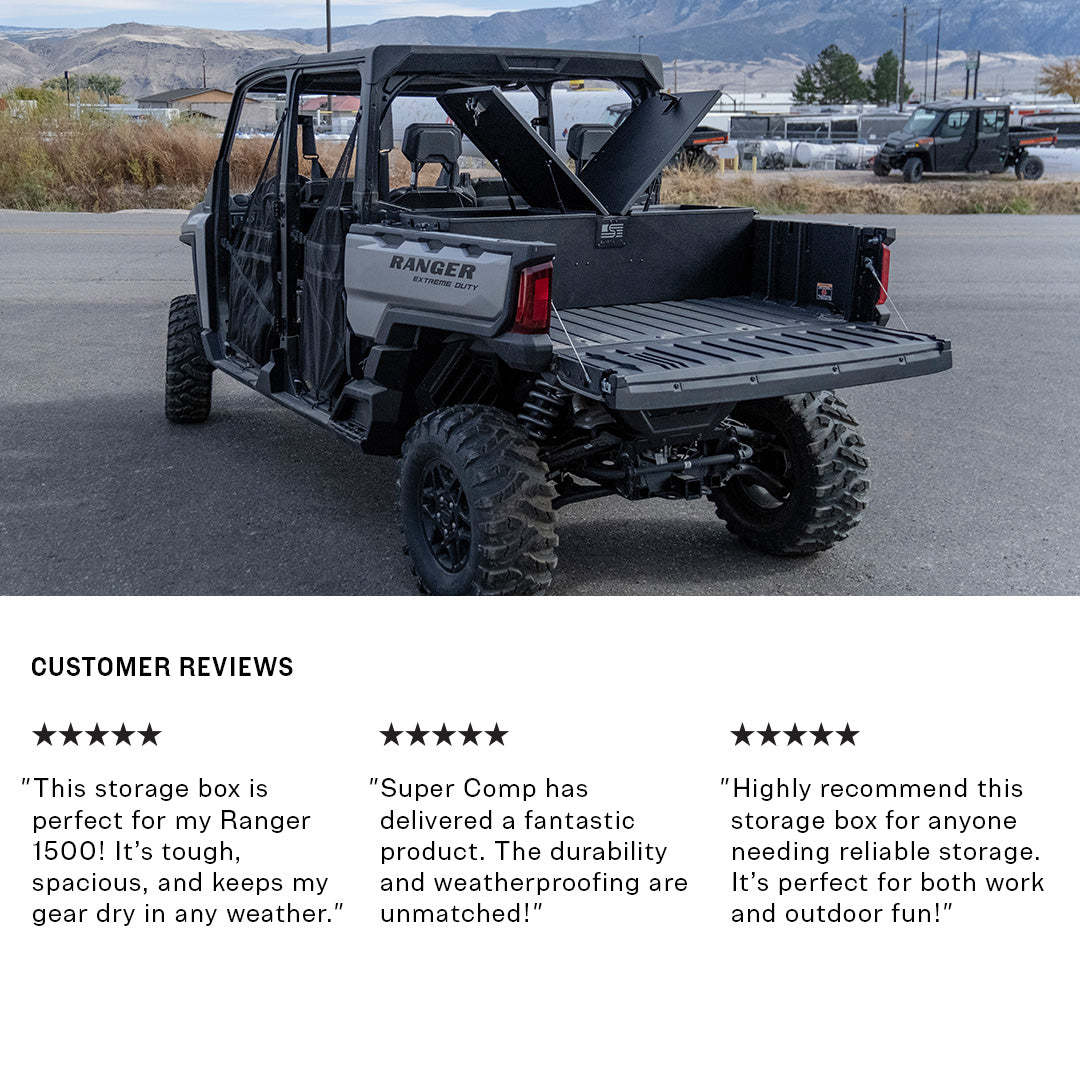 Photo of Polaris Ranger 1000 Storage Box by Super Comp USA - Premium Storage for UTVs / Side by Sides