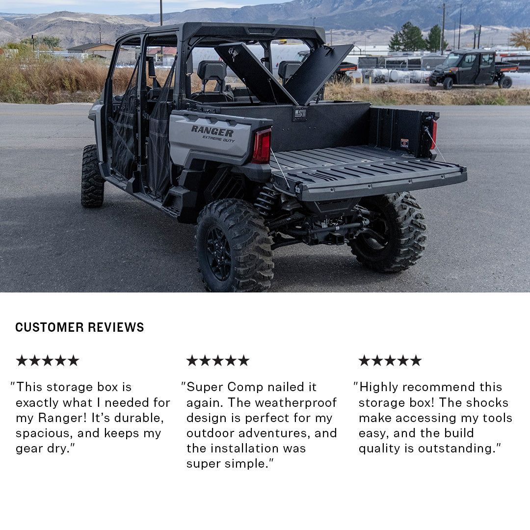 Photo of Polaris Ranger 1500 Storage Box by Super Comp USA - Premium Storage for UTVs / Side by Sides
