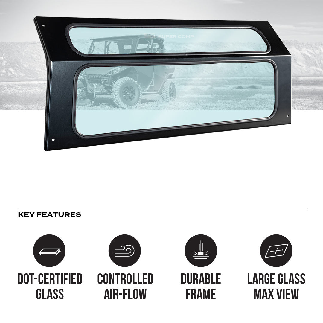 Photo of Segway UT10 Crew Rear Windshield by Super Comp USA - Premium Rear Windshield for UTVs / Side by Sides