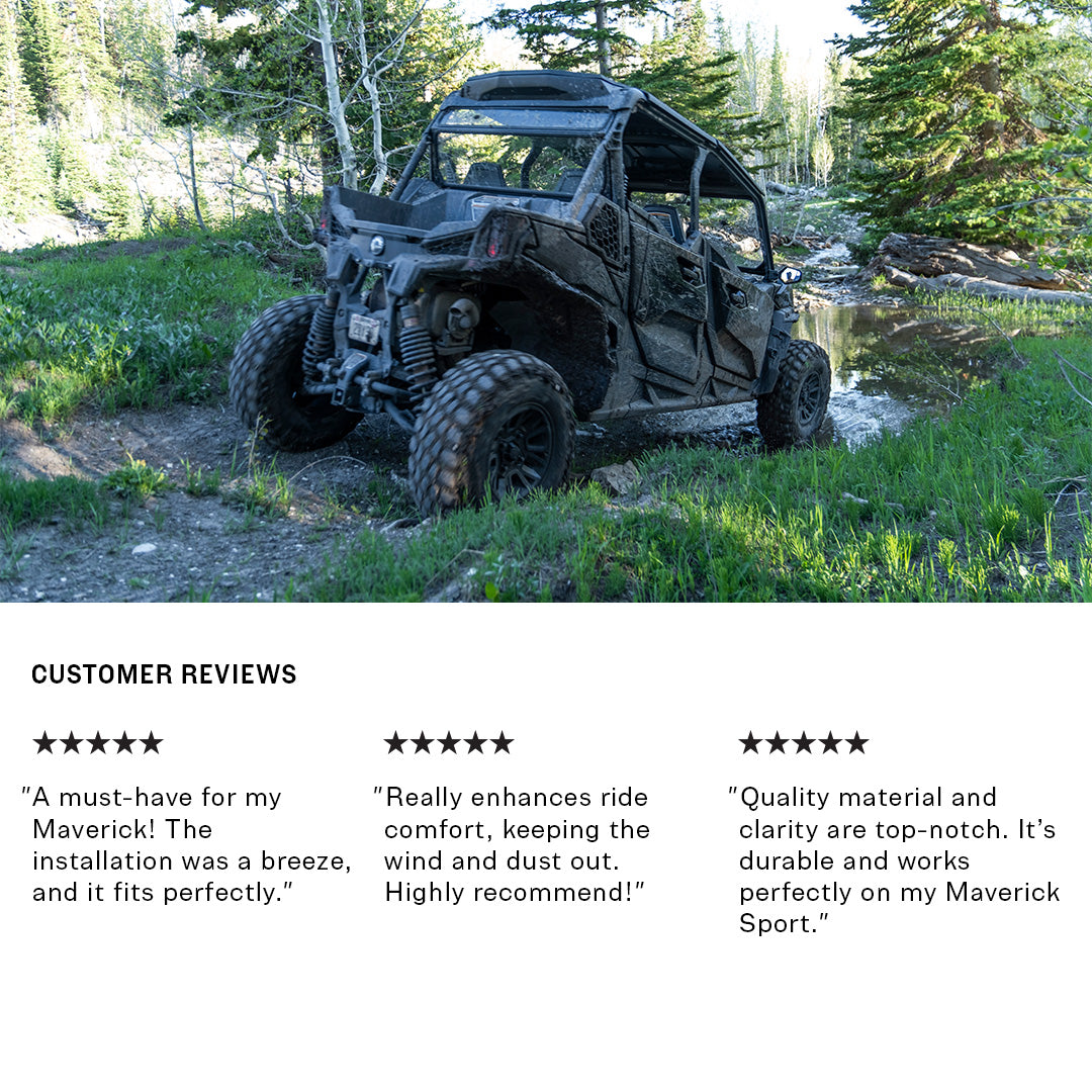 Photo of Can-Am Maverick Sport Rear Windshield by Super Comp USA - Premium Rear Windshield for UTVs / Side by Sides