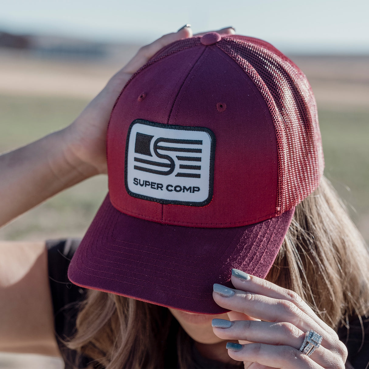 Photo of Classic Trucker Cap With Patch by Super Comp USA - Premium Apparel for UTVs / Side by Sides