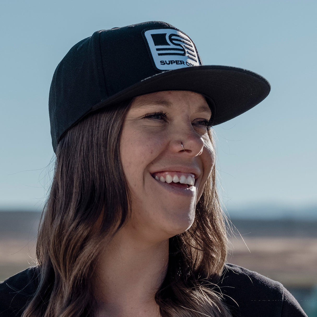 Photo of Snapback Flex fit Flat brim Cap With Patch by Super Comp USA - Premium Apparel for UTVs / Side by Sides