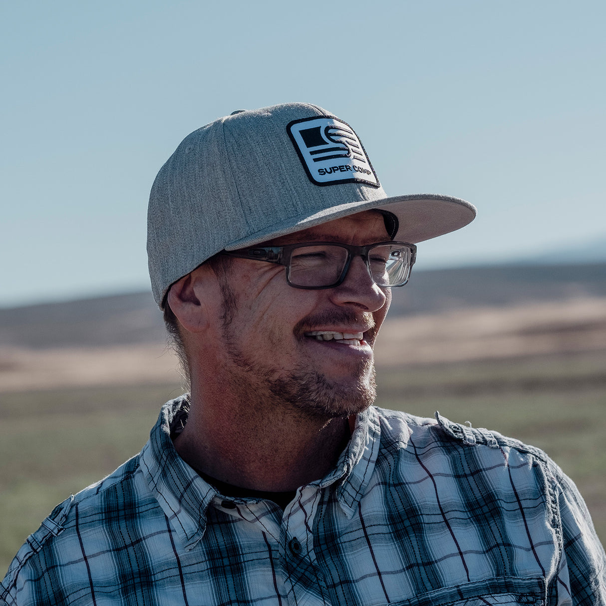 Photo of Snapback Flex fit Flat brim Cap With Patch by Super Comp USA - Premium Apparel for UTVs / Side by Sides