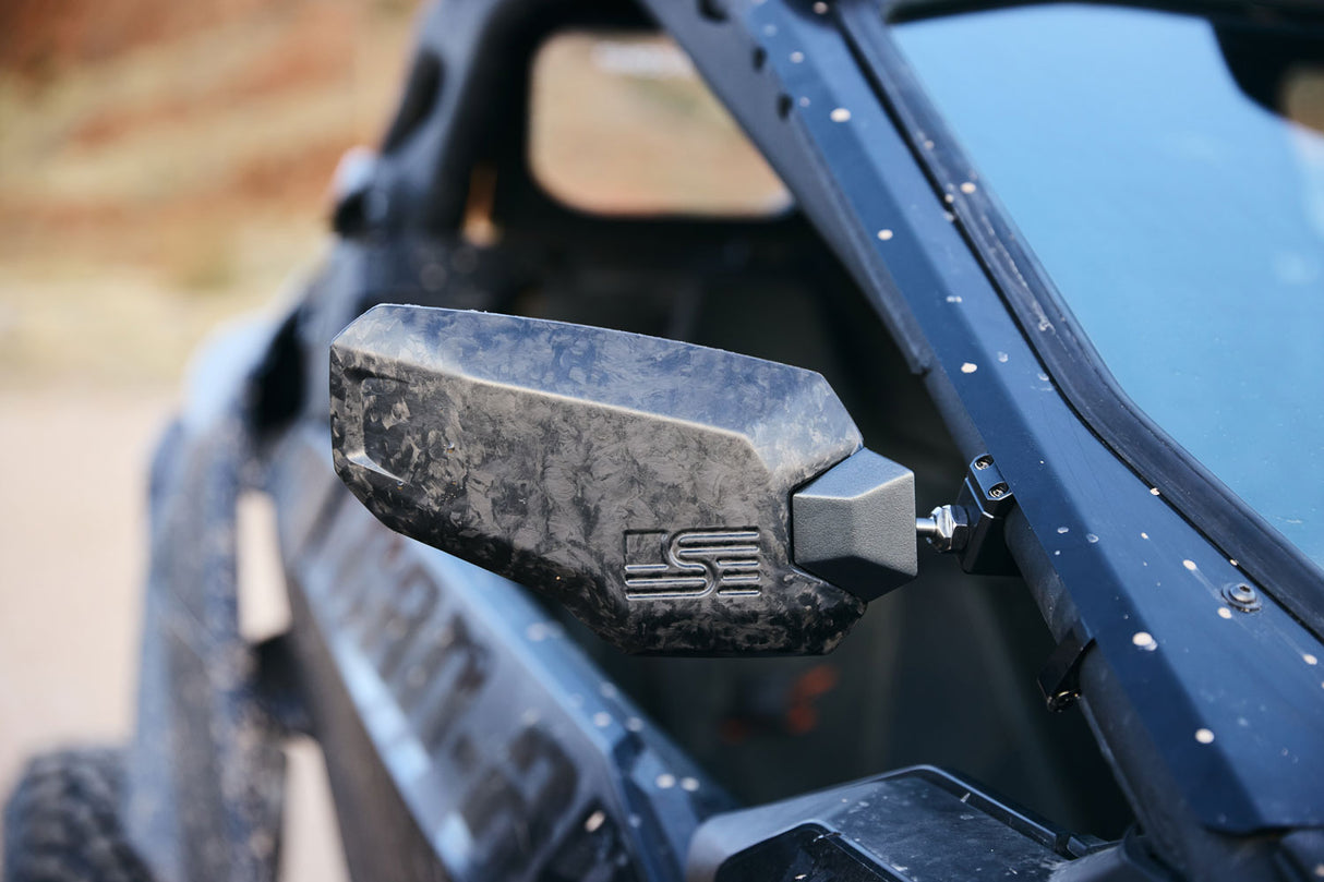 Carbon Fiber UTV Mirrors – Universal Clamp-On Set