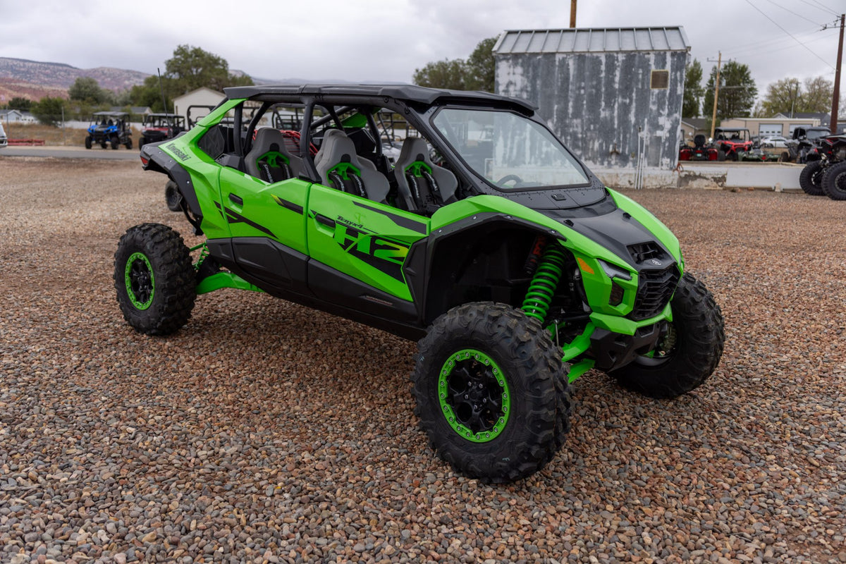 Photo of Kawasaki Teryx H2 Vented Front Windshield by Super Comp - Premium Glass Front Windshield for UTVs / Side by Sides