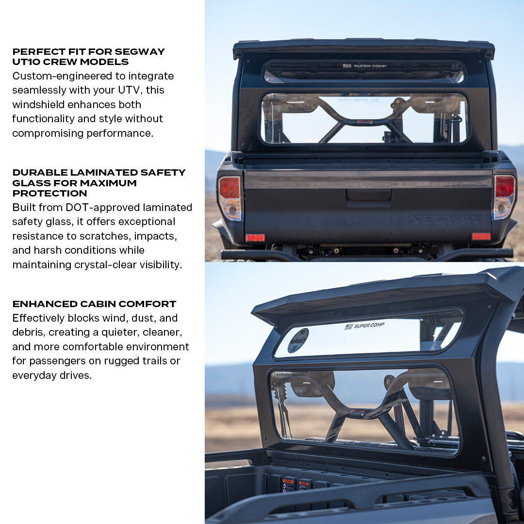 Segway UT10 Crew Rear Windshield | Durable, DOT-Approved