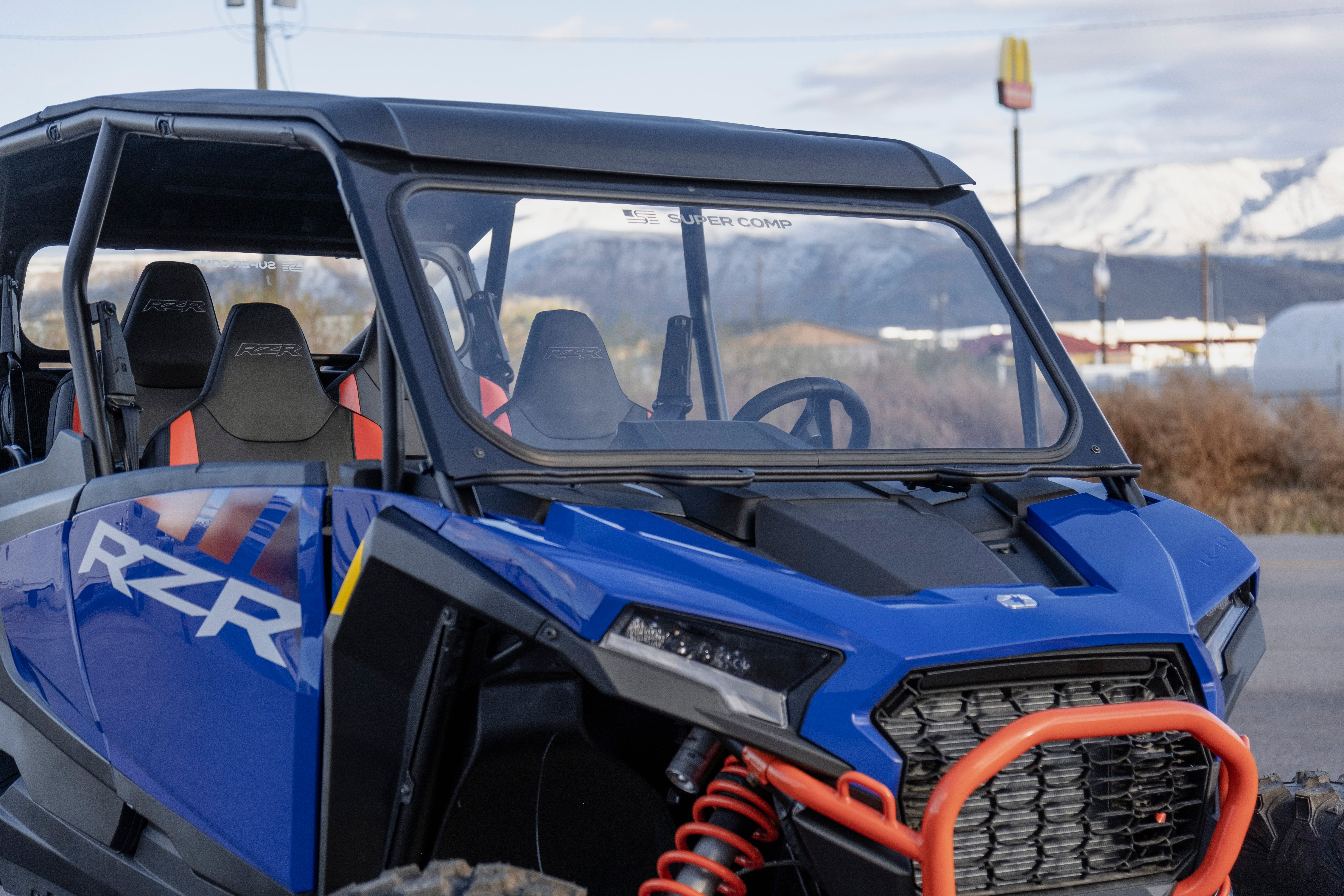 Polaris RZR XP 1000 Vented Front Windshield | Adjustable Vents